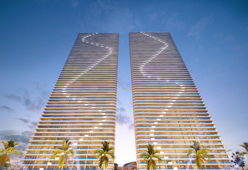 Aria Reserve - Twin Buildings Dusk CU