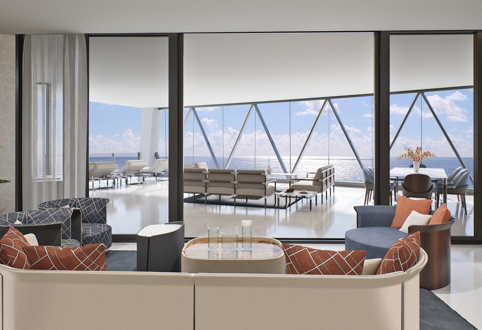 Bentley Residences Living Balcony