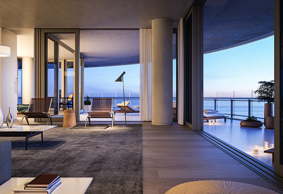 Eighty Seven Park - Living/balcony