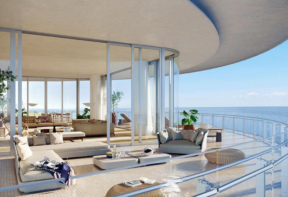 Eighty Seven Park - Living/balcony 1