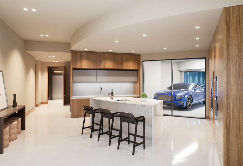 Bentley Residences garage