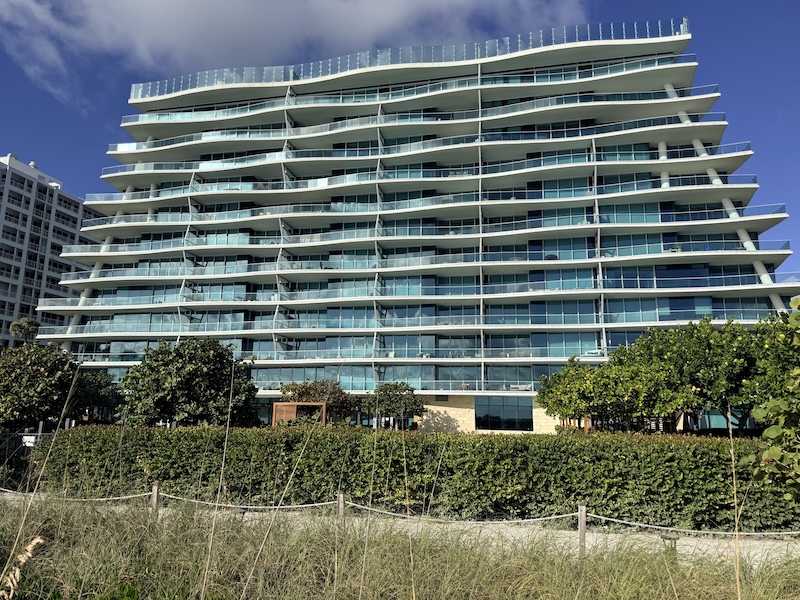 SurfSide by Armani Casa luxury oceanfront residential tower under construction, Surfside Florida
