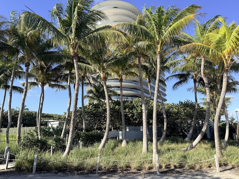 87 Park new luxury construction building in Surfside with construction crane, 2026