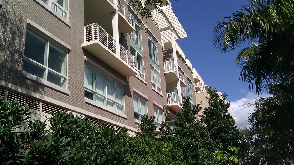 Aerial view of the Midtown Miami neighborhood showing the urban grid and surrounding corridors