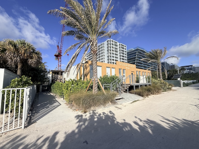 Ocean House 2026 new construction project at Surfside beachfront with palm trees